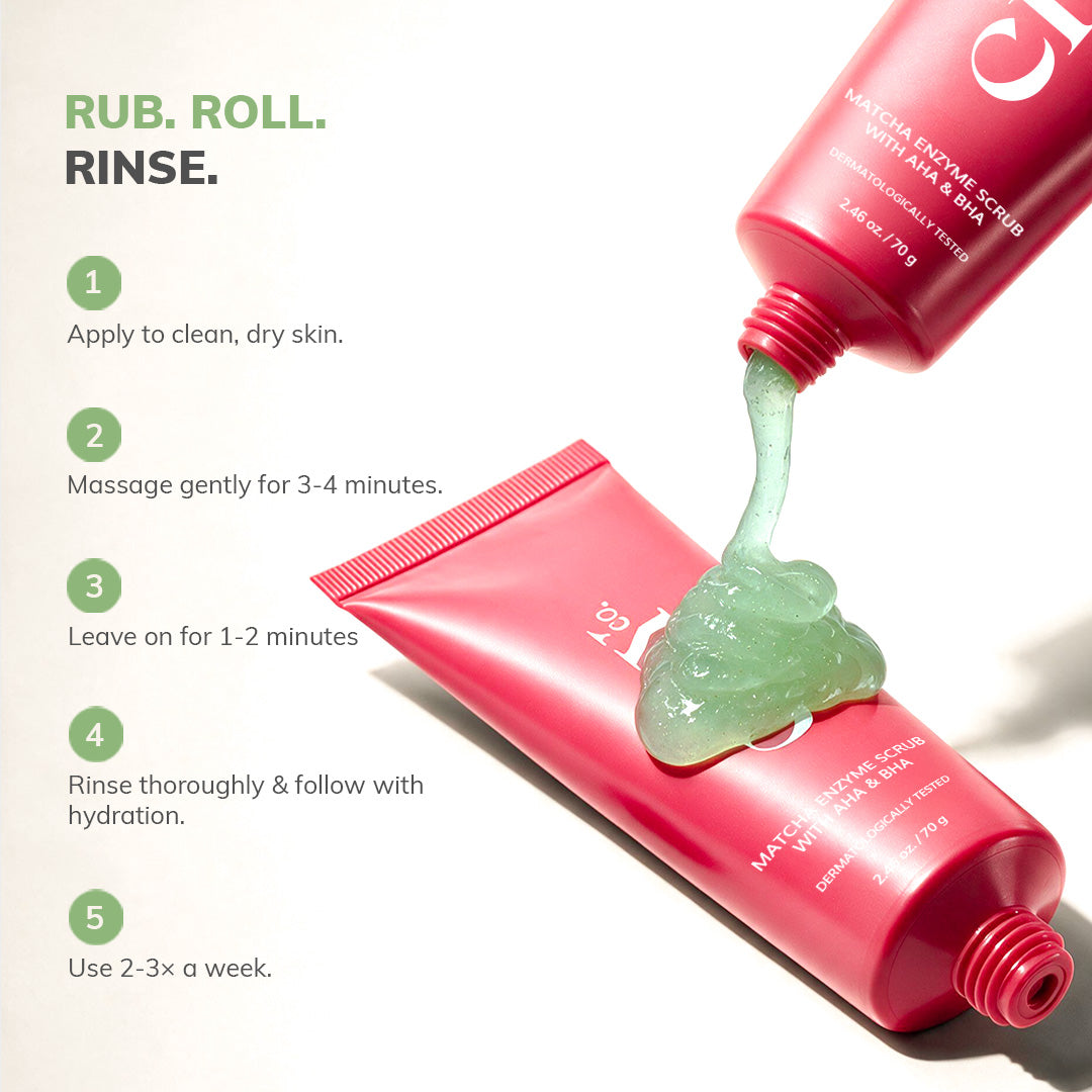 Matcha Enzyme Scrub with AHA & BHA | 45g