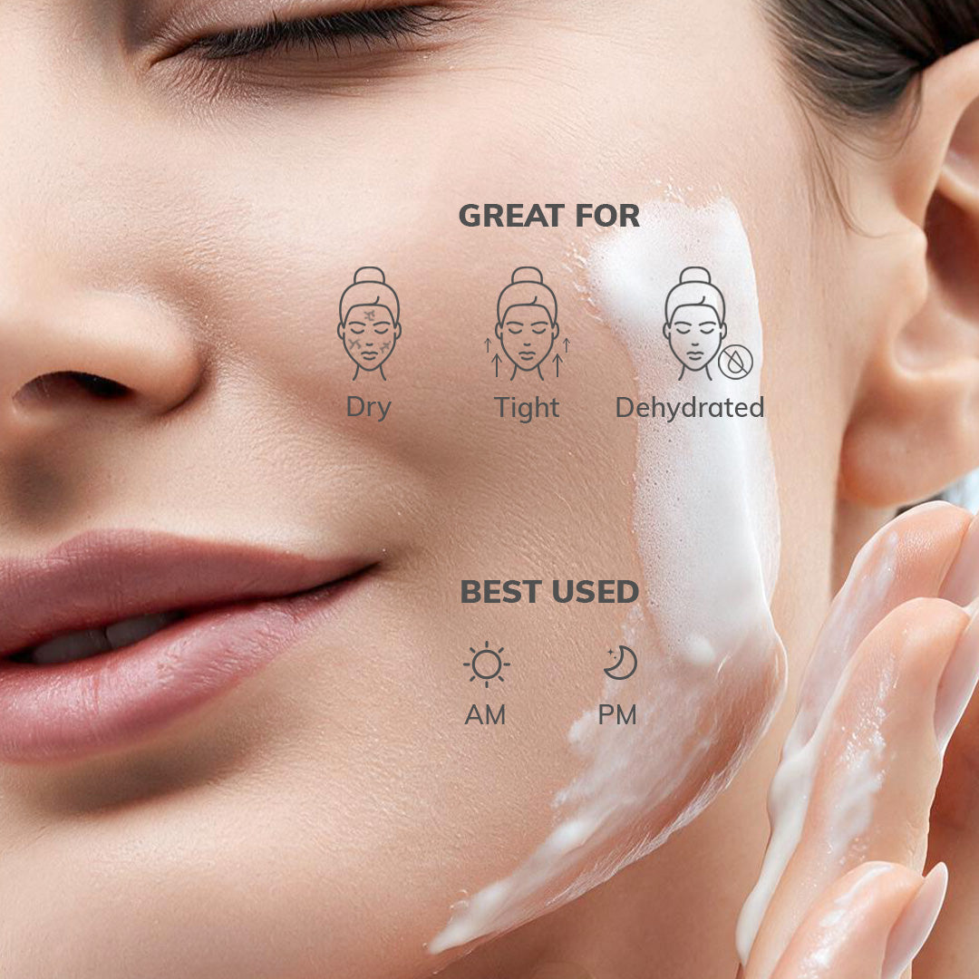 Foam-to-Cream Cleanser with Hyaluronic Acid & Ceramides | 50ml