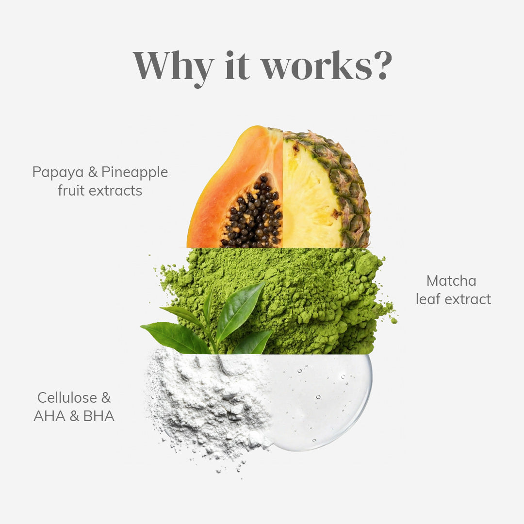 Matcha Enzyme Scrub with AHA & BHA | 45g x 2
