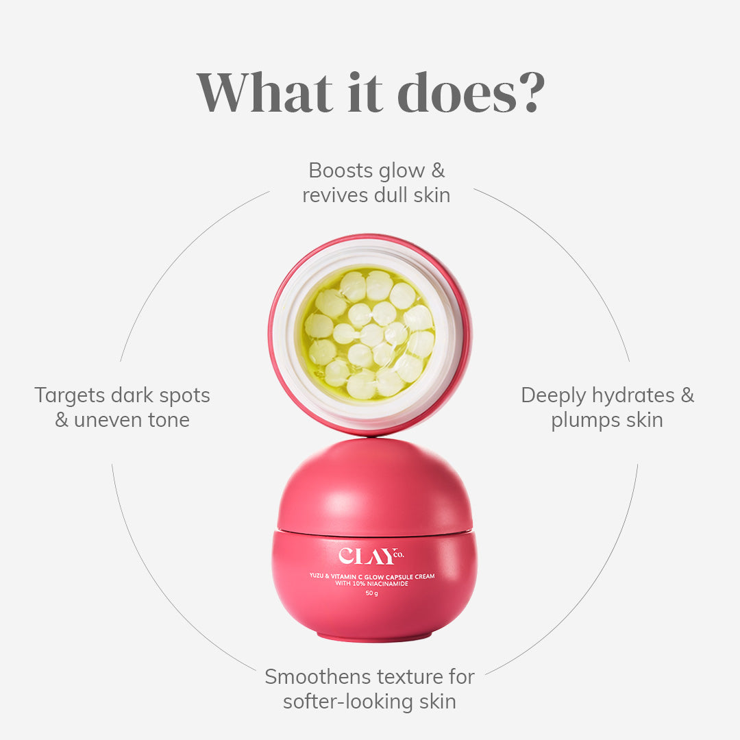Yuzu & Vitamin C Glow Capsule Cream with 10% Niacinamide | 50g
