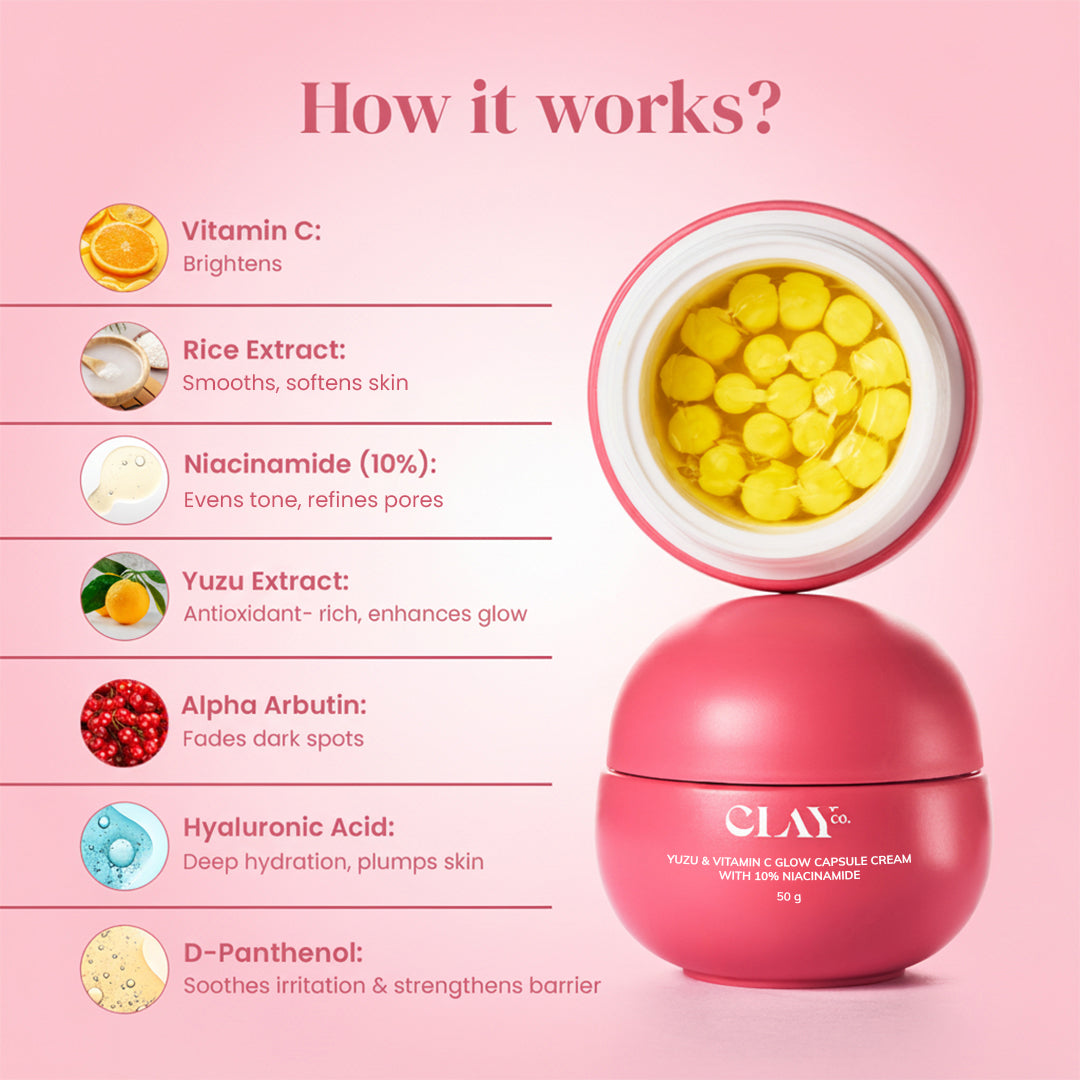 Yuzu & Vitamin C Glow Capsule Cream with 10% Niacinamide | 50g