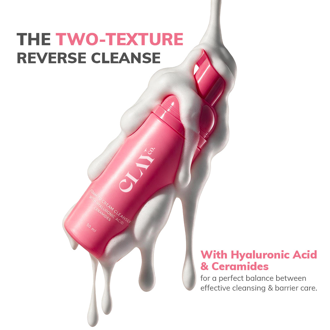 Foam-to-Cream Cleanser with Hyaluronic Acid & Ceramides | 50ml