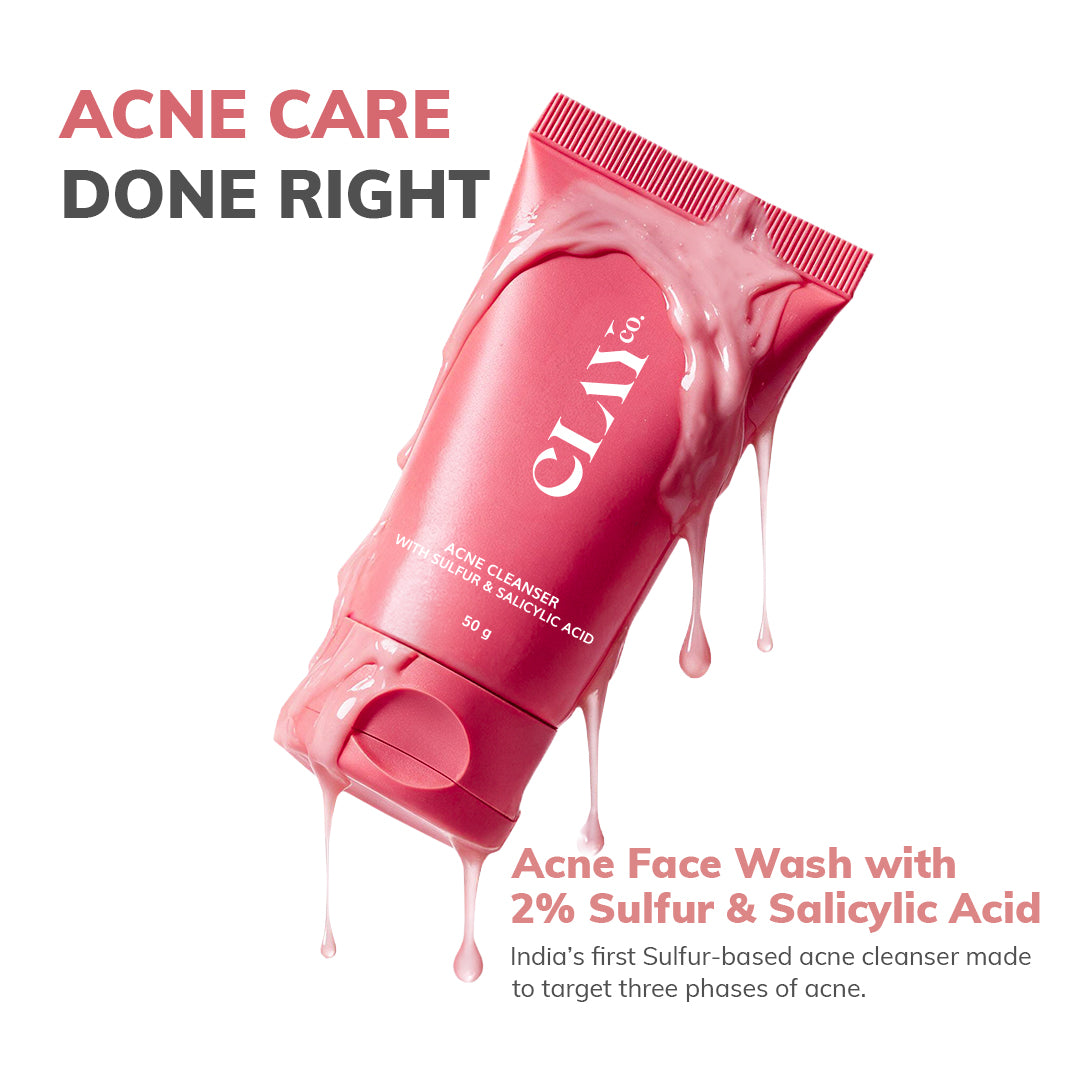 Acne Face Wash with 2% Sulfur & Salicylic Acid | 50g
