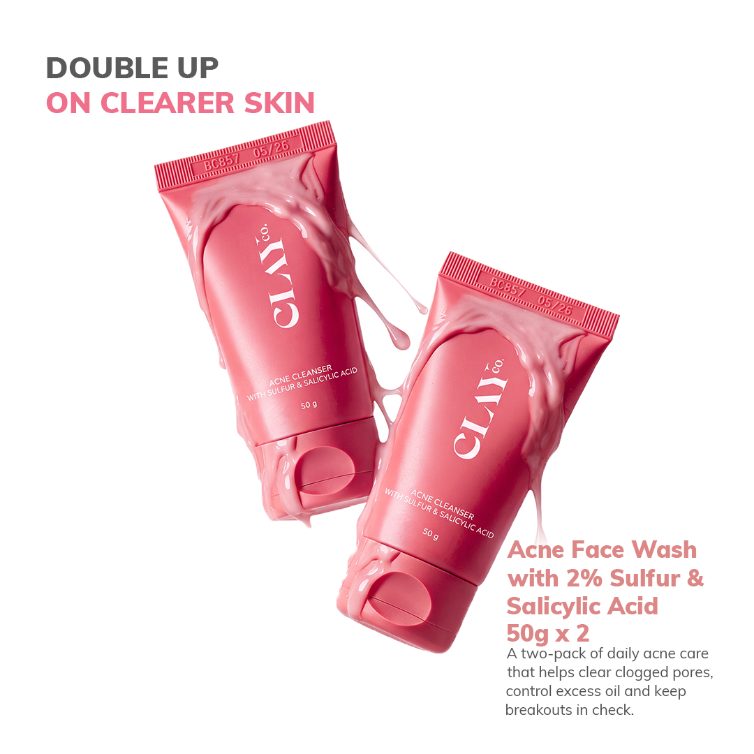 Acne Face Wash with 2% Sulfur & Salicylic Acid | 50g x 2