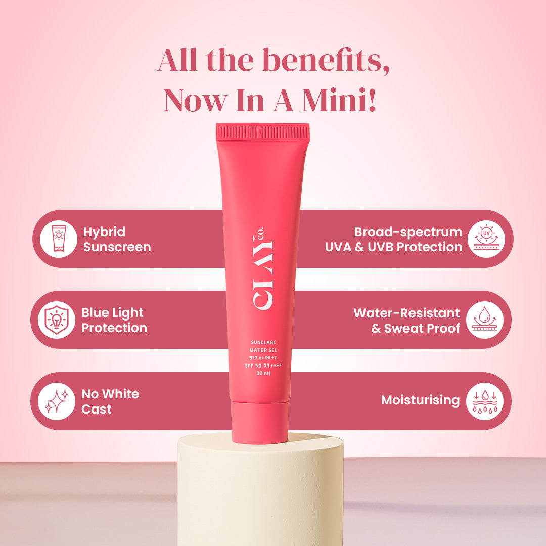 Sunglaze Sunscreen SPF 50+ PA ++++ with Probiotic & Ceramides | 10ml