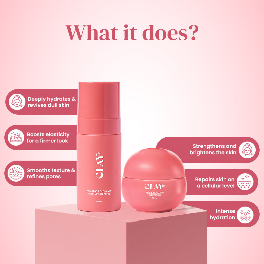 Double Moisturisation Set - Glow Mist (50ml) + Moisturiser (50ml)