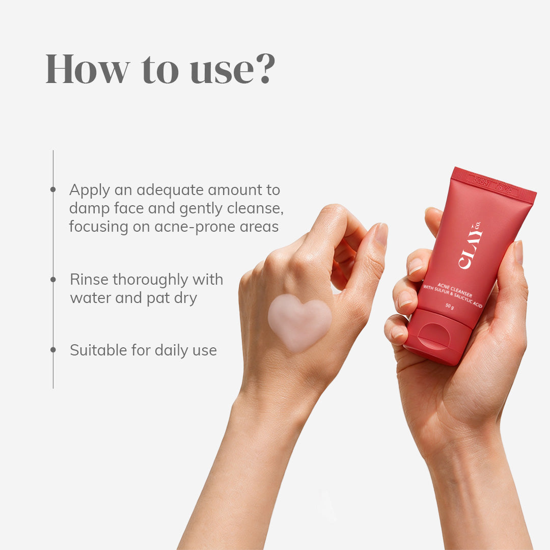 Acne Face Wash with 2% Sulfur & Salicylic Acid | 50g