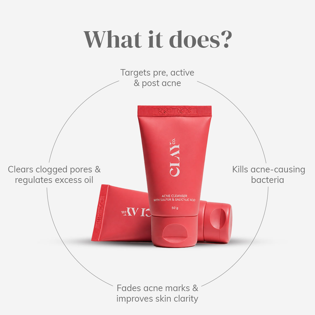 Acne Face Wash with 2% Sulfur & Salicylic Acid | 50g
