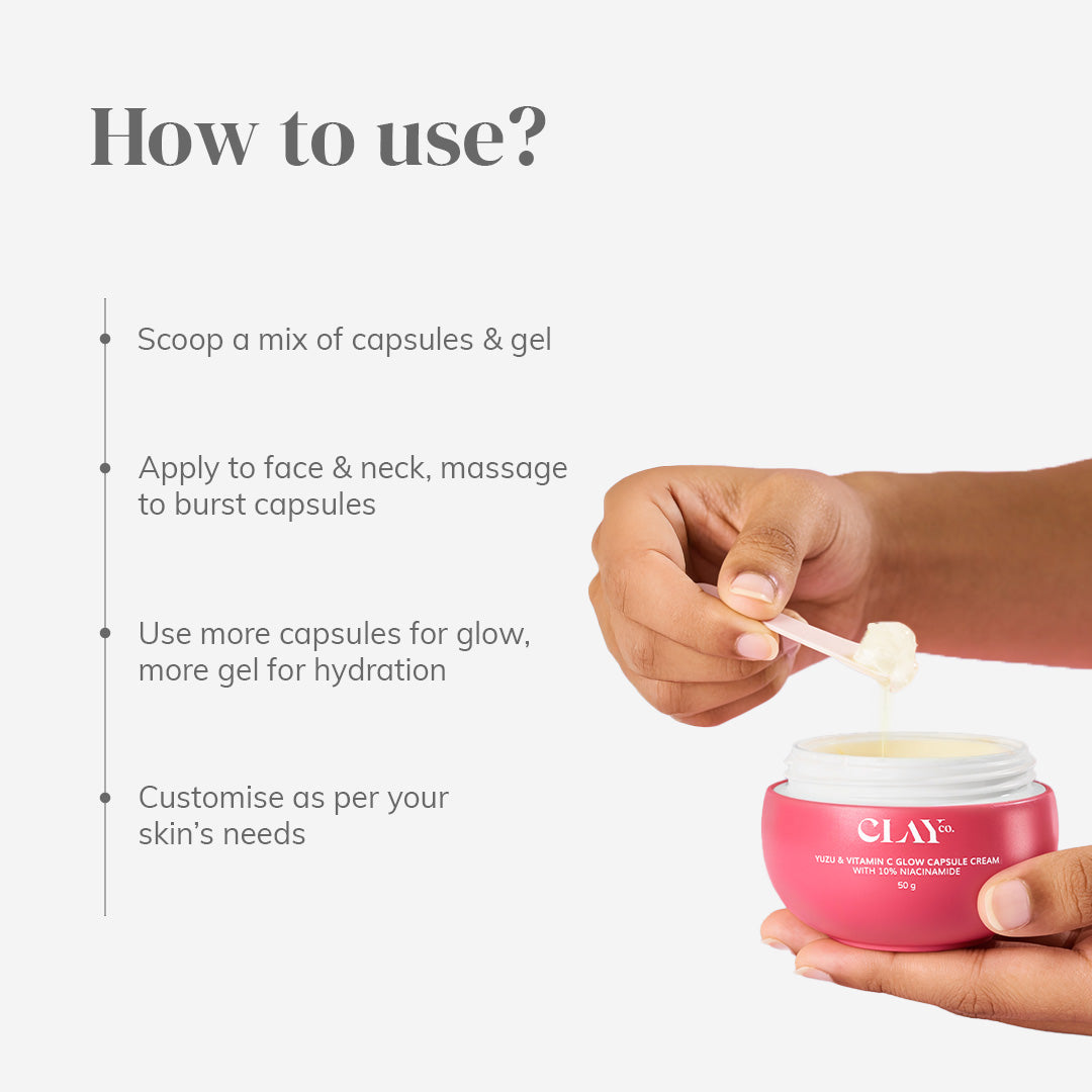 Yuzu & Vitamin C Glow Capsule Cream with 10% Niacinamide | 50g