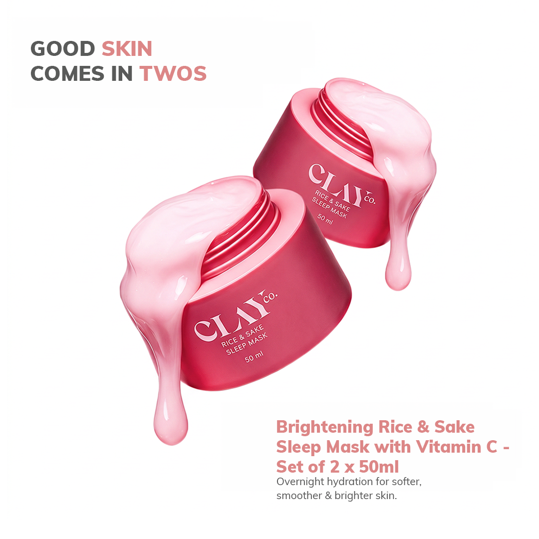 Brightening Rice & Sake Sleep Mask with Vitamin C - Set of 2 x 50ml