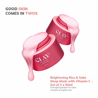 Brightening Rice & Sake Sleep Mask with Vitamin C - Set of 2 x 50ml