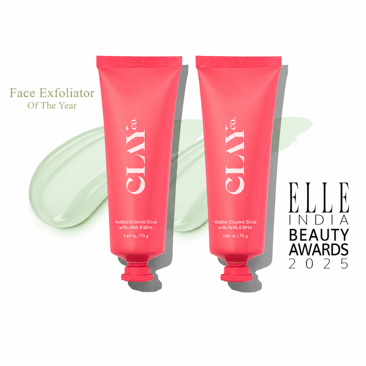 Matcha Enzyme Scrub with AHA & BHA - Set of 2 x 70g