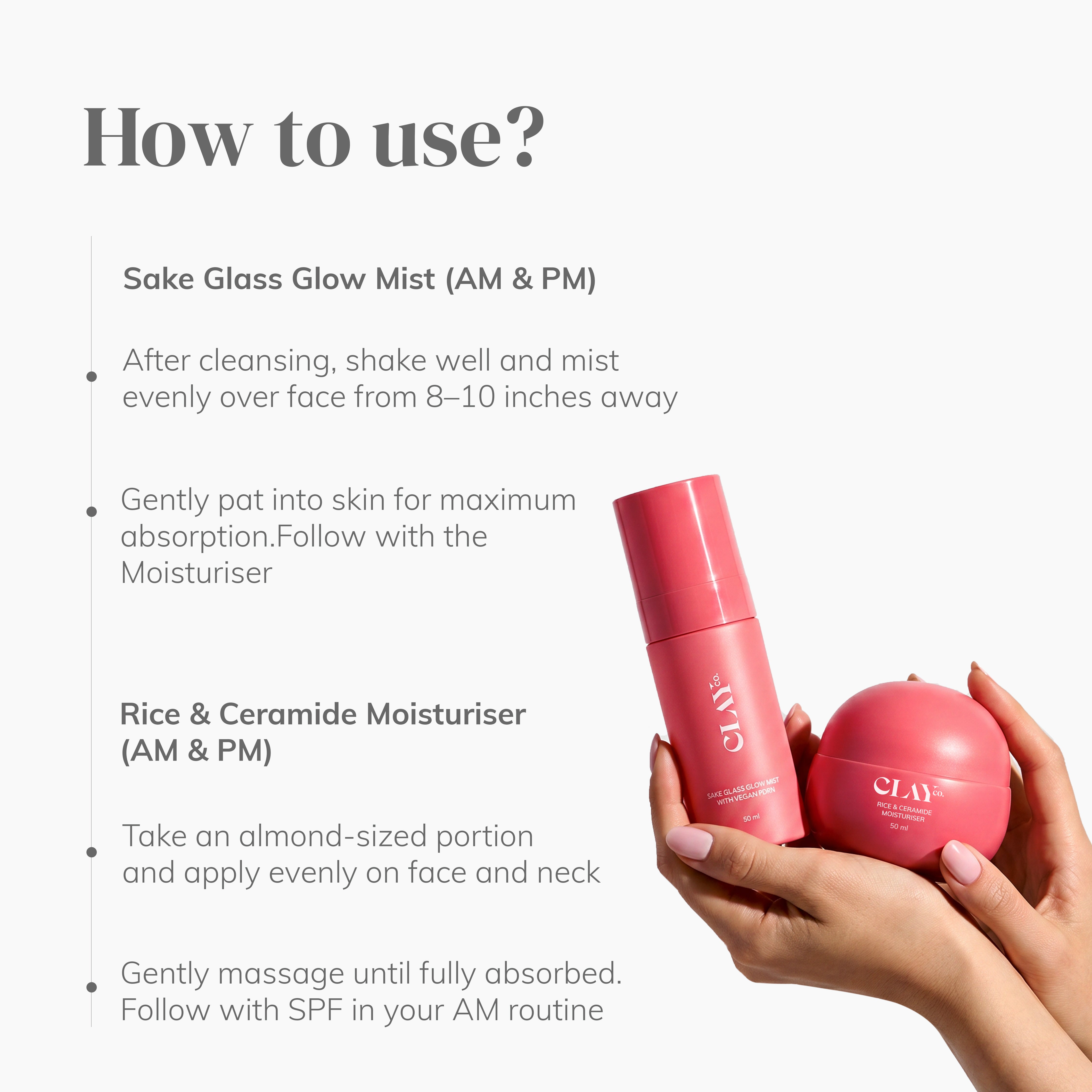 Double Moisturisation Set - Glow Mist (50ml) + Moisturiser (50ml)