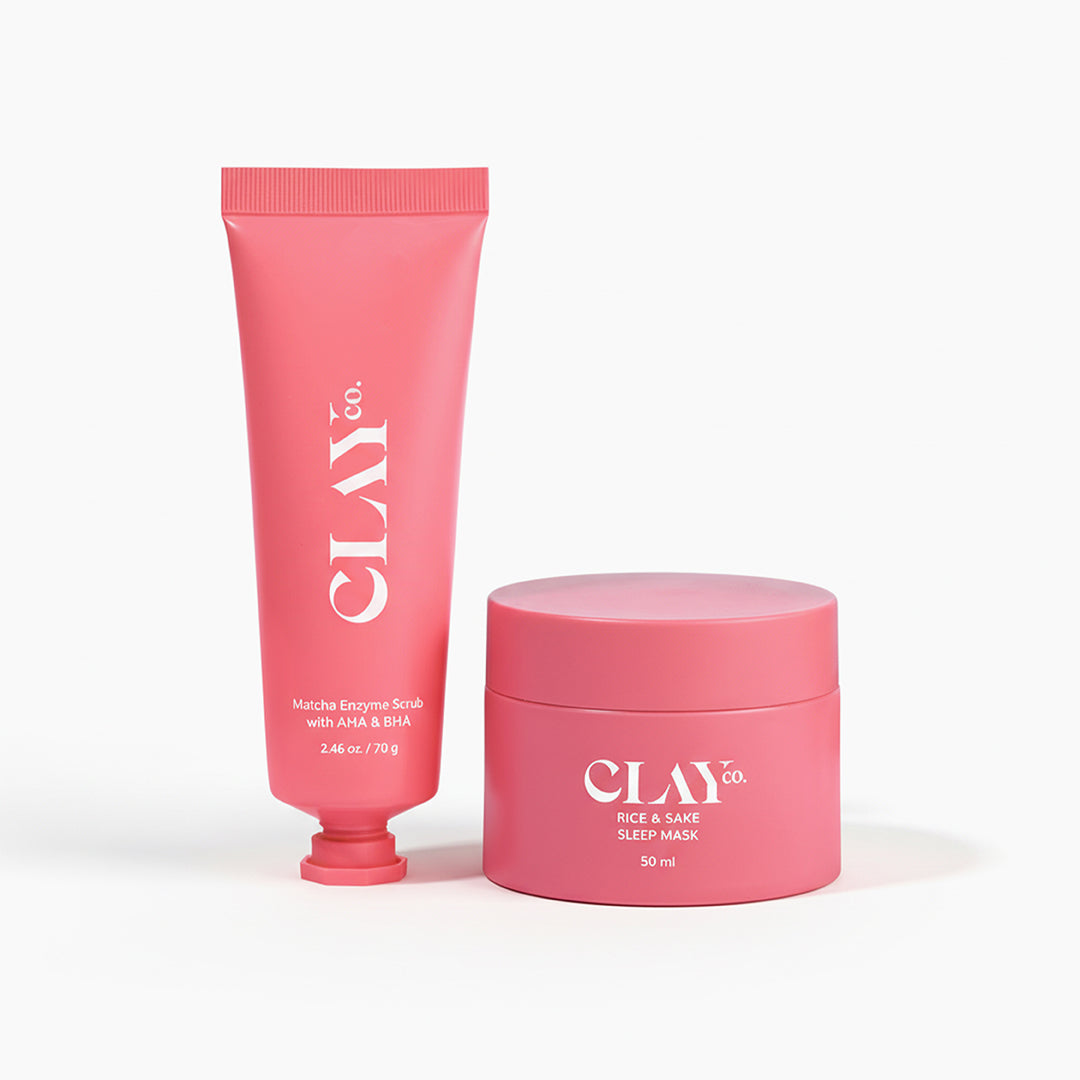 Matcha Enzyme Scrub (70g) + Rice & Sake Sleep Mask (50ml) Bundle