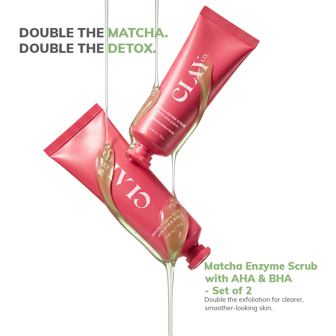 Matcha Enzyme Scrub with AHA & BHA - Set of 2 x 70g